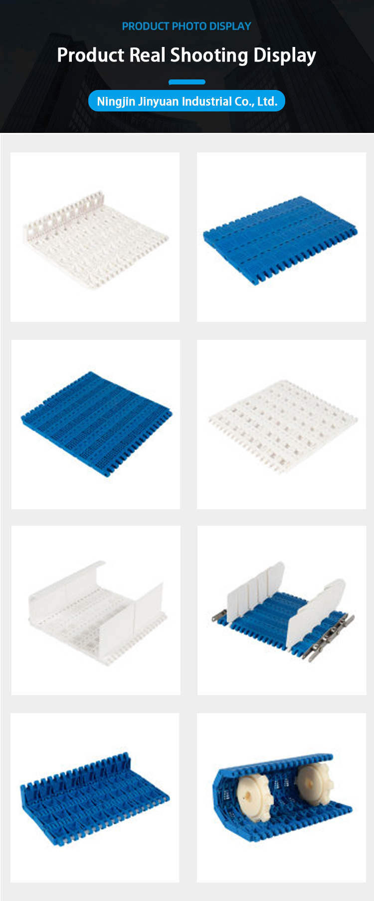 Tear-Resistant Rubber Top Anti Skid Inclined Conveyor Belting Ze83 Plastic Modular Belt