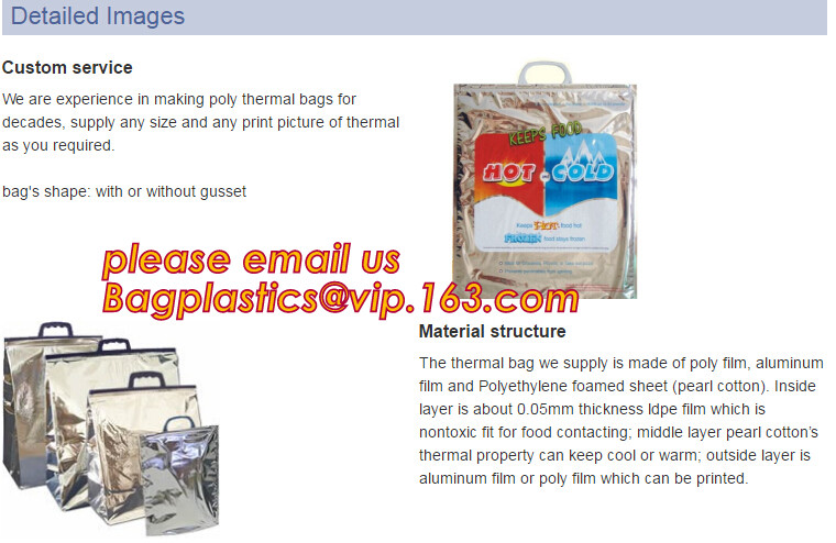 Custom Packing Aluminum Foil Zip-Lock Grocery Handle Thermal Insulation Cooler Bag For Outdoors,Promotional Insulated La