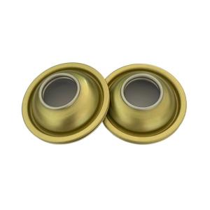 High Pressure Aerosol Can Top Cone , Gold Color Tinplate Aerosol Metal Lids 60mm