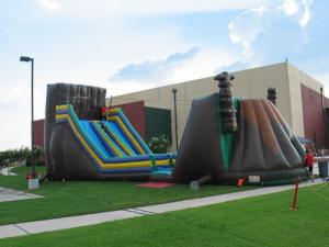 China Mobile Inflatable Obstacle and Zip Line For Playground Children Games wholesale