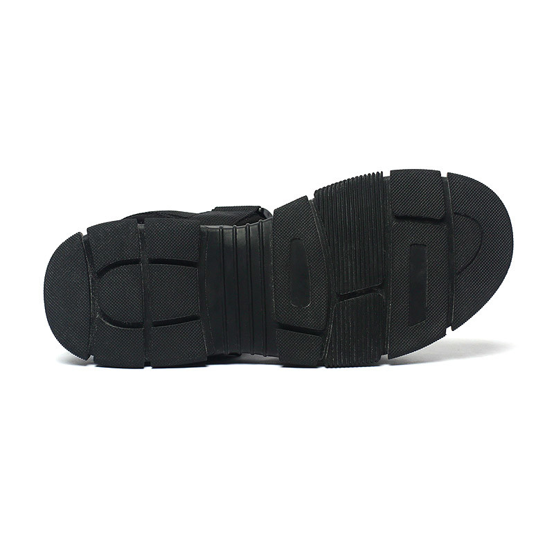 BRUNO VIERO Black Anti Skid Flat Outdoor Mens Sandals
