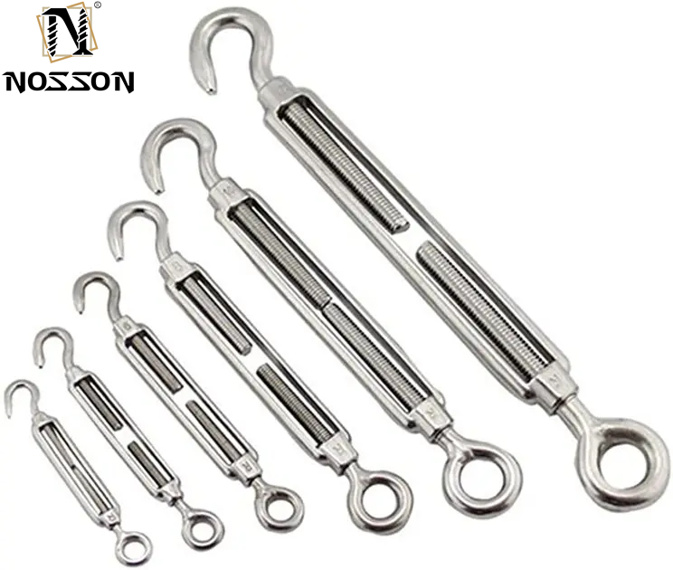 316 Stainless Steel Frame Type Eye Hook Turnbuckle for Heavy Duty Wire Rope Tensioning and Durability in Mining Industry