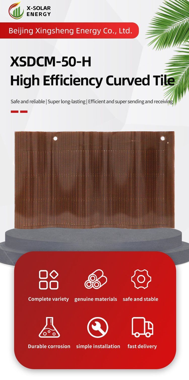 Customized 50W Curved Solar Tile for Innovative Building Integration