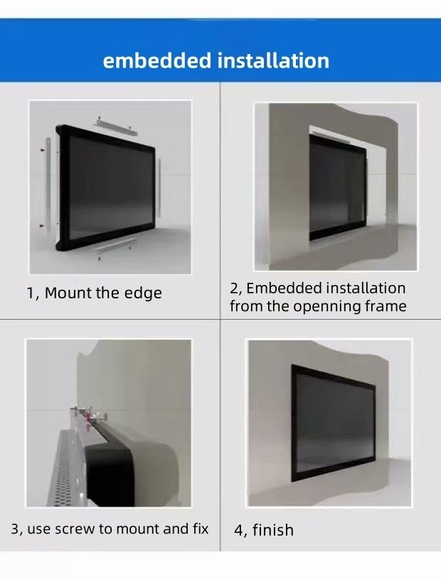 43" VGA HDMI Interface Touch Display Multi Point customize waterproof oilproof Anti-UV AR AG AF