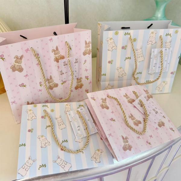 Cartoon Animal Gift Bag Large Capacity Exquisite Cardboard Handbag Birthday Gift Packaging Bag