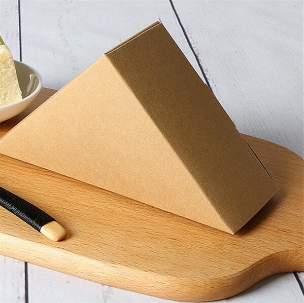 kraft paper sandwich box with window ,triangle sandwich box for packaging,Cardboard Box With Clear Window Burger Sandwic