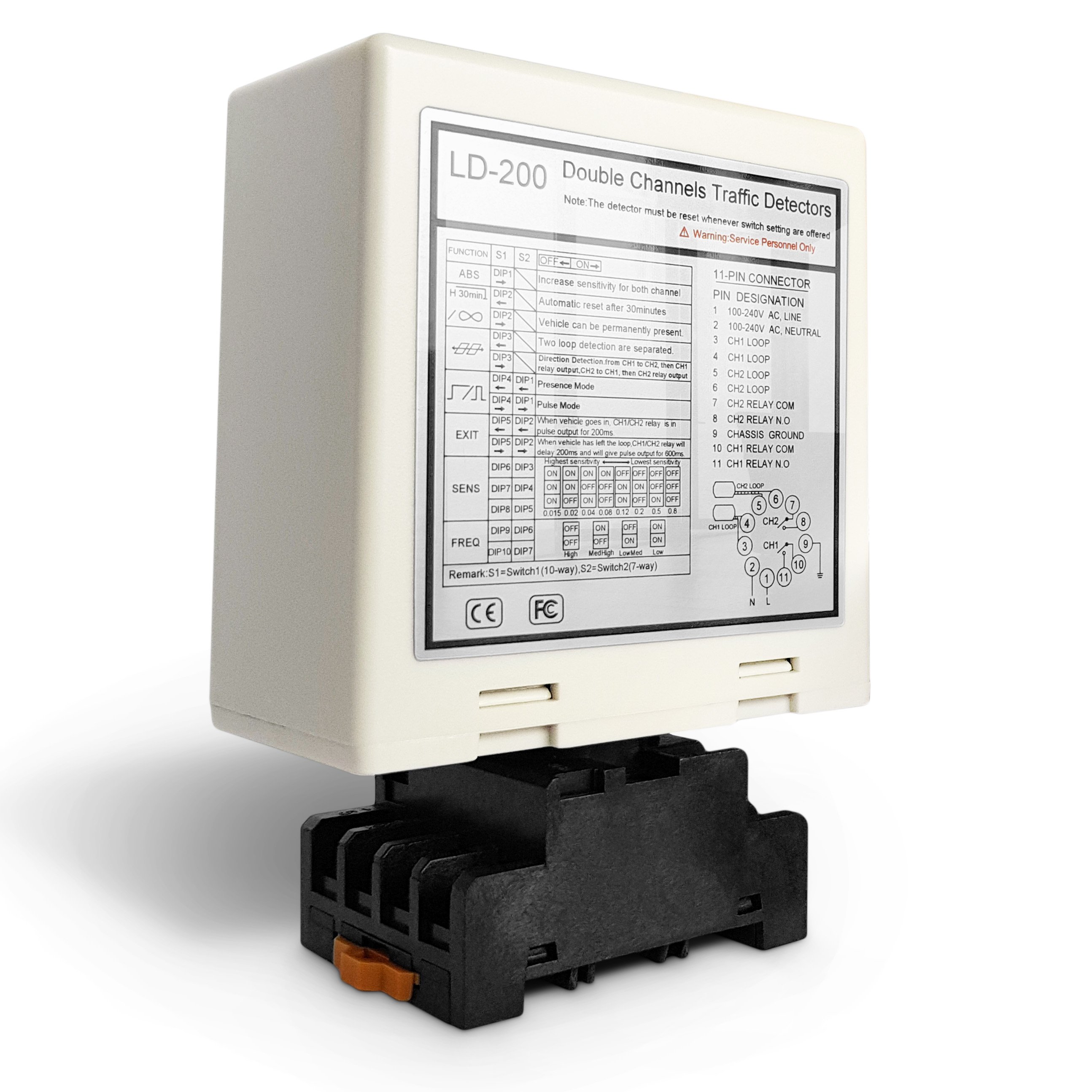 Sensitive Stable Loop Detector Quick Response Time CE/FCC Certified Relay Output Presence Relay Gross Weight 300 g