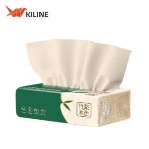 China 3 Ply Bamboo Facial Tissues 70gsm Unbleached Brown 100 Sheets wholesale