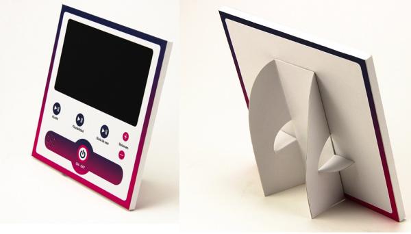 Quality Bespoke design pop displays lcd screens with custom cardboard print used for marketing for sale