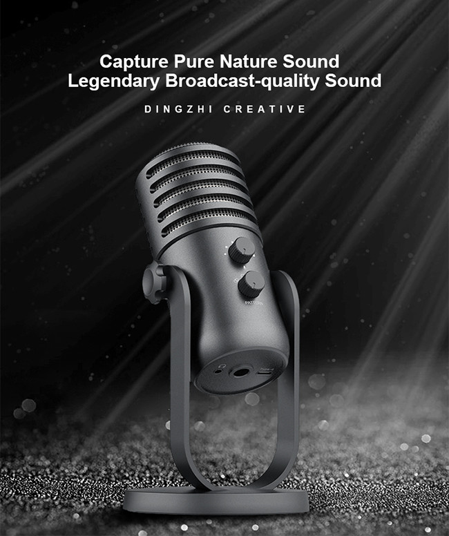 Professional USB Condenser Microphone Fast Mute Recording Studio Microphone