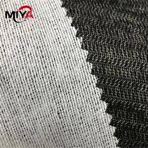 China 50 Percent Viscose Black OEKO-TEX Fusible Interlining Fabric wholesale