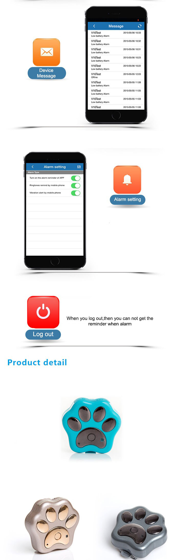 Rf-v30 worlds smallest diy pet dog collars smart gps tracker