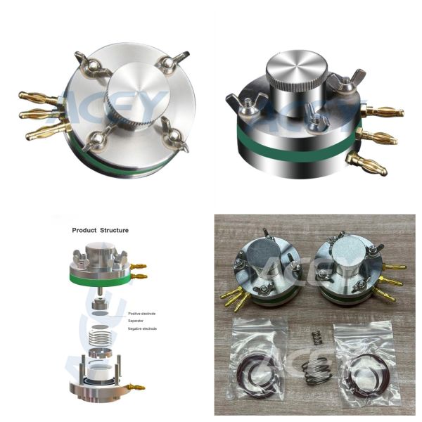 Lab Three Electrode Split Test Cell For Coin Cell Assembly