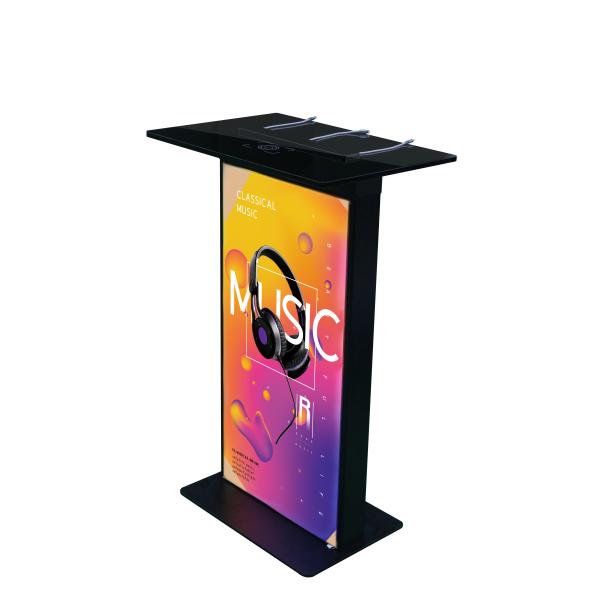 Aluminum Commercial Phone Charging Station With Advertising Displays / Public Cell Phone Charger