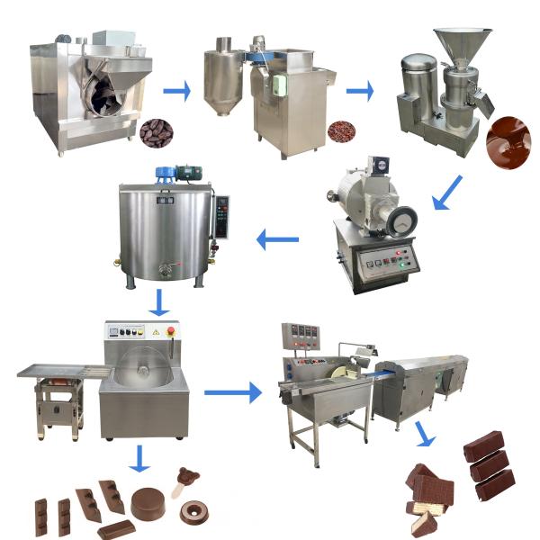 Quality 500kg/H Bean To Bar Chocolate Machine Grinding Cocoa Chocolate Processing Machinery for sale