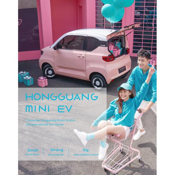 20KW 27Ps Wuling Hongguang Mini EV 100Km/H Left Hand Drive