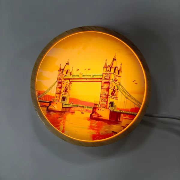 Warm White LED Base Sublimation PET Blanks LED Night Light For Heat Press