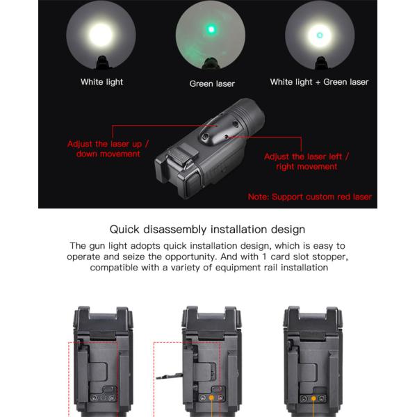 Green Laser Dot Military Grade Gun Flashlight 532 Nm 119g