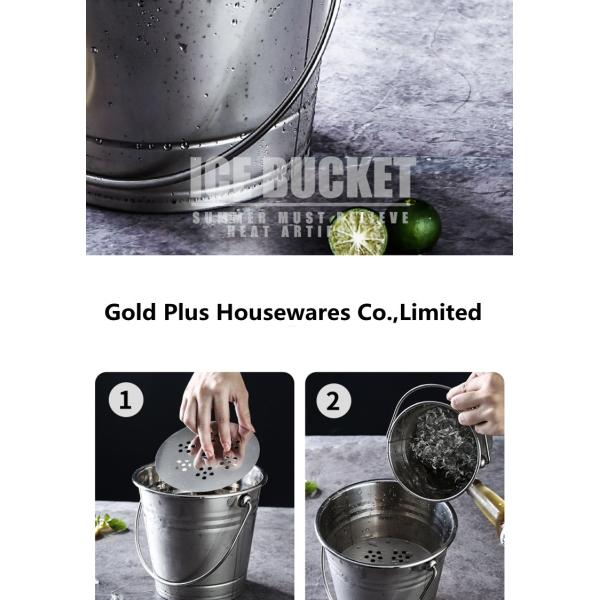 2L Hot selling ice bucket metal steel outdoor red wine ice bucket beer wine champagne cooler