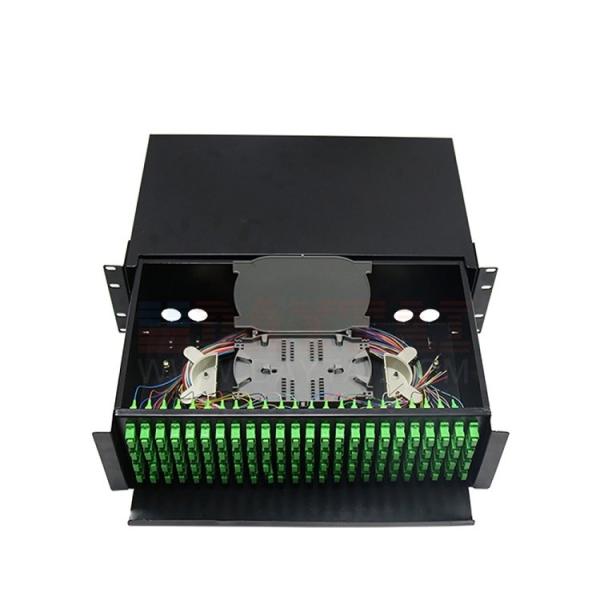 Quality 3U Height Fiber Optic Patch Panel SC APC 72/96 Port 144C for CATV for sale