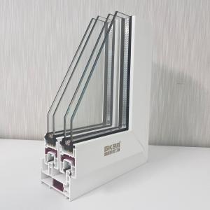 GKBM 88 Extrusion UPVC Profiles For Sliding Window White