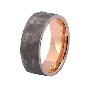 Fashion Trendy Blank Stainless Steel Ring 8mm Width Jewelry Ring Full Size For Men