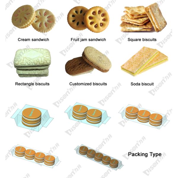 Servo Motor Controlled Stable Operation Biscuit Cream Sandwich Linkage Flow Packaging Machine