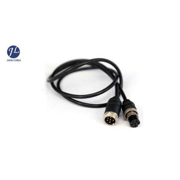 6 Pin Gx16 Aviation Cable For Automotive Rear View Camera System