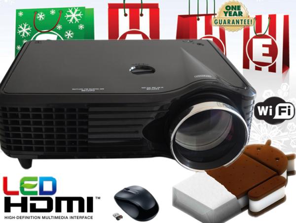 Quality Multimedia Projector Full HD LED Android 4.0 HDMI USB SD for home theater system for sale