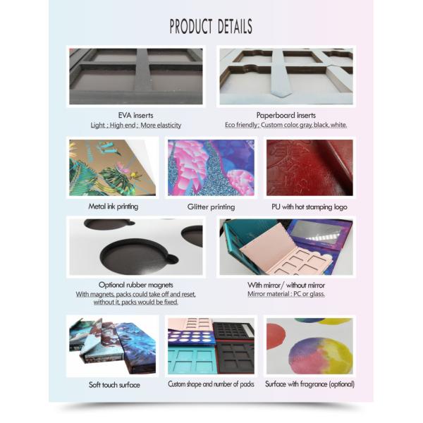 Unicorn Round Empty Eyeshadow Palette Quad 4C Printing Waterproof