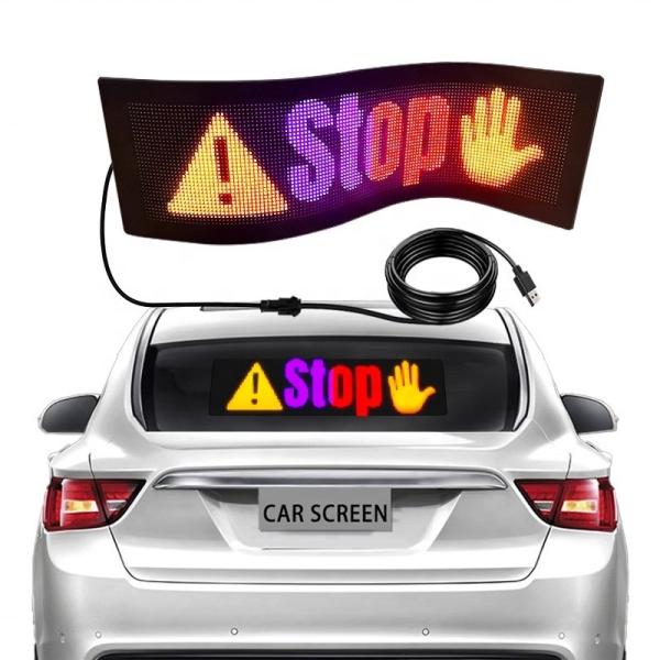Quality 5mm Pixel Pitch Smart App Programmable Car LED Sign for Flexible Advertising Messages for sale