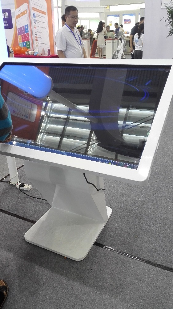 4K UHD 55" inch LCD Alone Floor standing computer touchscreen for advertising kiosk self-service terminal