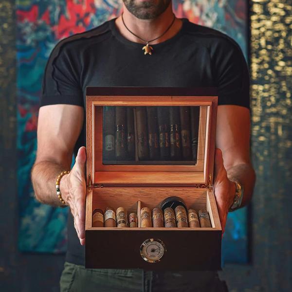 Luxurious Wooden Cigar Box Set Elite Collection Rigid Packaging Boxes