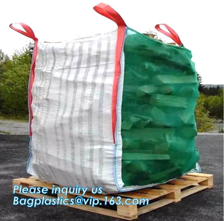 customizable PP u-panel baffle big bag /coated white woven PP jumbo bag/ventilated 4 panel baffle bag/all colors availab