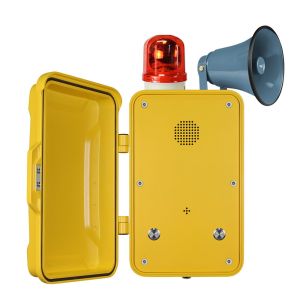 China PoE Powered Yellow Broadcast Telephone / Impact Resistant Tunnel Telephone wholesale
