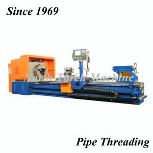 Stable Pipe Threading Lathe , High Speed Precision Lathe Turning Oil Pipes