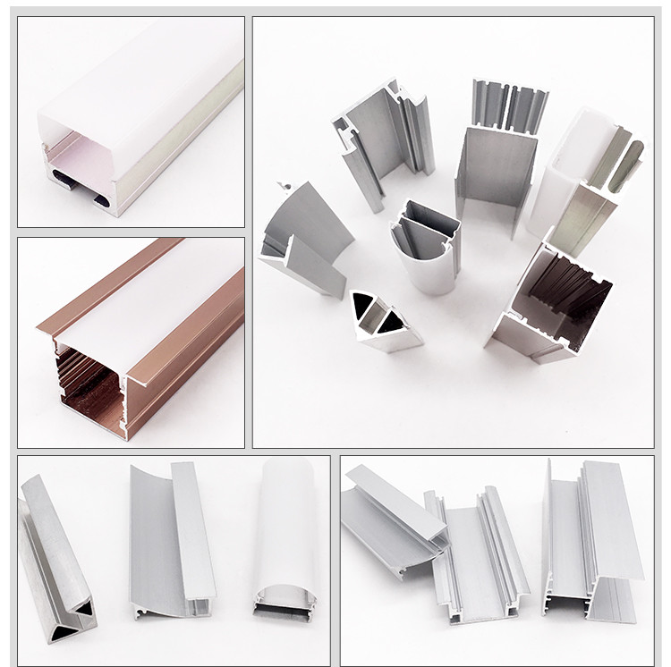Indoor Aluminium LED Strip Light Profile 3mm Thickness Wall Mounted