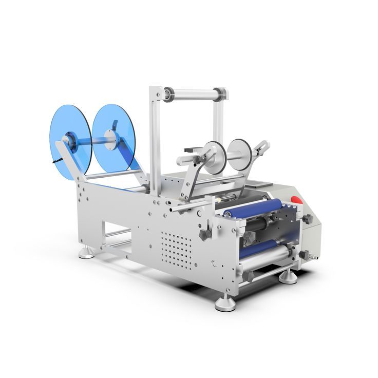YM130 Manual Round Bottle Labeling Machine Semi-auto Label Applicator For Round Bottle