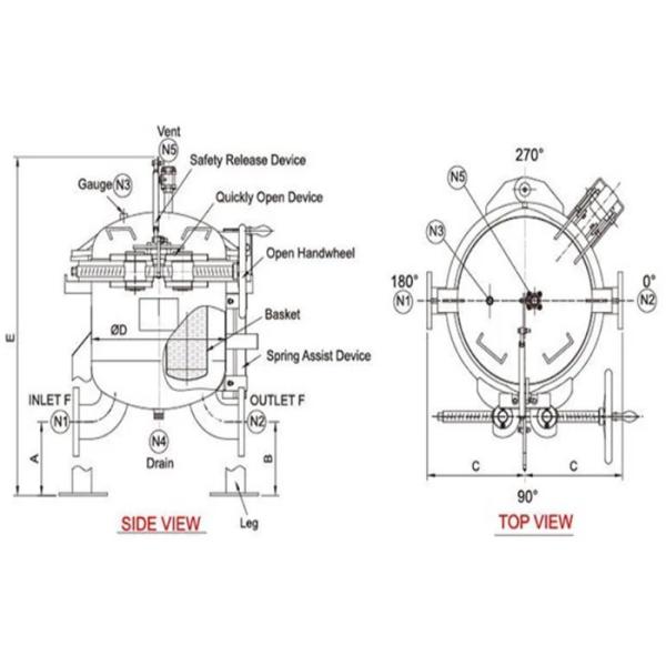 Stainless Steel Multi Bag Filter Housing 2P2S Wastewater Filtration Equipment