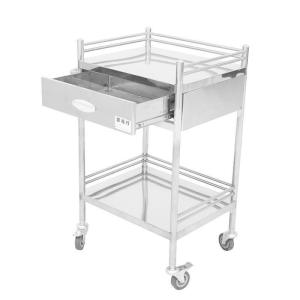 China Easy Cleaning Stainless Steel Instrument Trolley With Nursing Cart And Clinical Equipment wholesale
