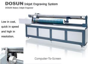 Digital Inkjet Rotary Engraving Machine , High Precision Textile Engraving equipment