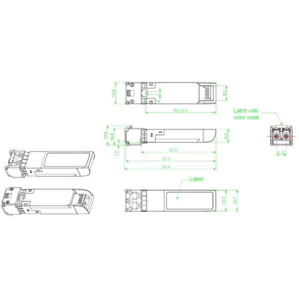 1000BASE CSFP Dual BIDI 120km TX1490 RX1550 SM LC DOM Transceiver