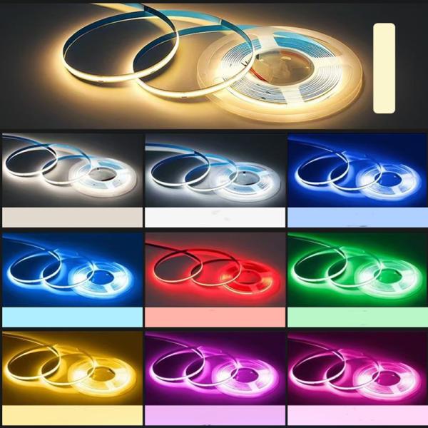 Flexible COB LED Strip High Density Dotless IP65 Waterproof LED Tape Ribbon Light 220V 360 Leds 8mm A80