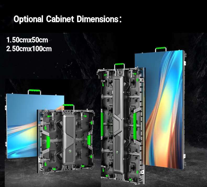 High Density P2.6/P2.9 LED Rental Display Cabinet Custom Screen Panel for Exhibitions