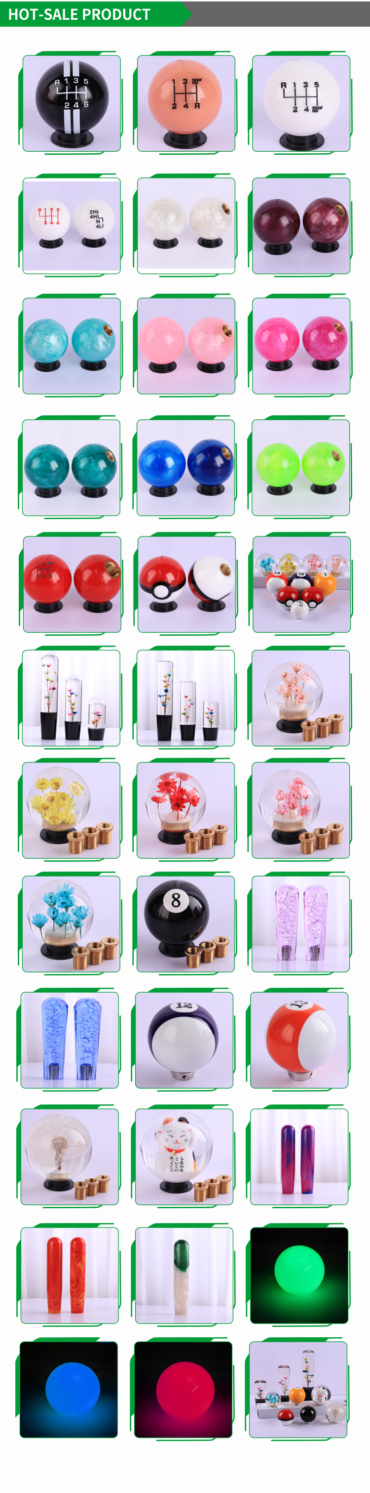 Universal Resin Shift Knob 6 Speed Gear Shift Knob Free Sample