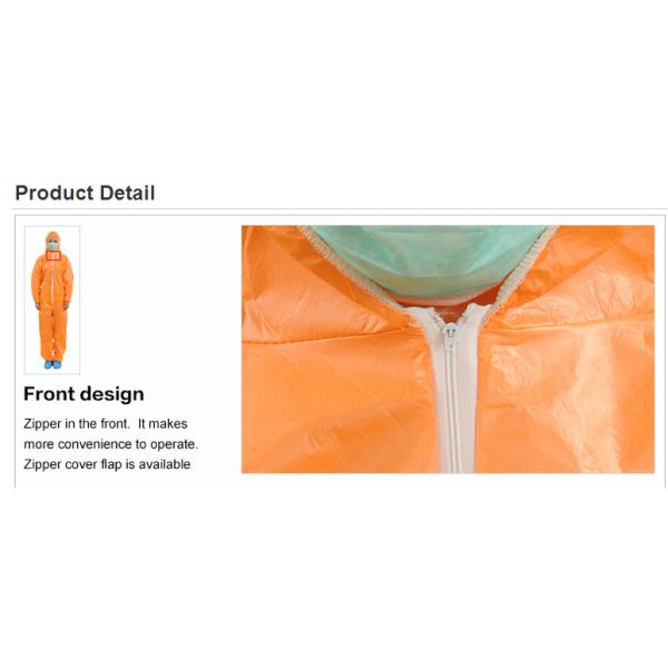 Waterproof Non Woven Coverall Soft Felling With High Air Permeability