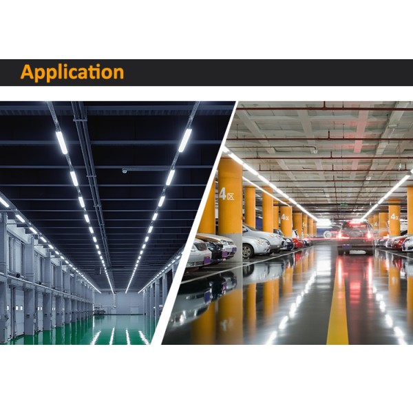 IP65 Waterproof Triproof LED Batten Light with 50000 Hours Lifespan and Dimmable Function for Commercial Use