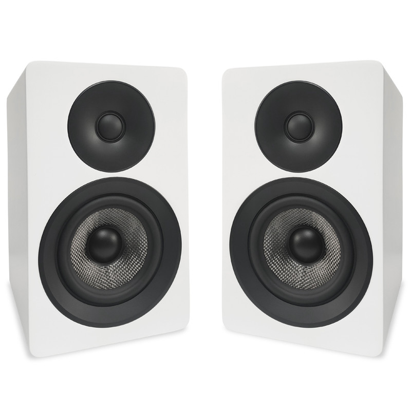 2 Way Stereo Passive Bookshelf Speakers With Bass Port Wooden Home Theater System Speakers