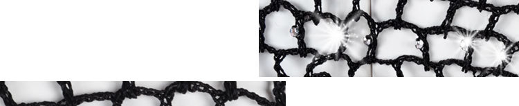 Black Evening Triangle Shawls Wraps with Tassel in Granny Square Pattern