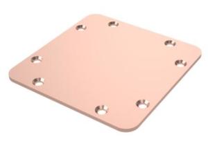 Industrial Components Aluminium Copper Pipe Heat Sink Anodizing ROHS Certificated